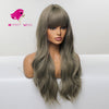 Natural dark grey long curly fashion wig | Smart Wigs Melbourne VIC