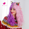 Half purple half pink long curly natural wig | Smart Wigs Adelaide SA