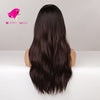 Natural dark brown middle part long wavy wig | Smart Wigs Melbourne VIC