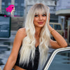 Dark roots natural platinum blonde long wavy wig | Smart Wigs Brisbane