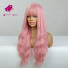 Natural pink long curly fashion and party wig | Smart Wigs Sydney NSW