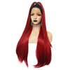 stralia offers Dark Root Natural Red Silk Straight Lace Front Wig