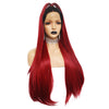 stralia offers Dark Root Natural Red Silk Straight Lace Front Wig