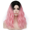 Light pink with dark roots long wavy wig - Smart Wigs Melbourne VIC