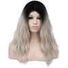 Silver blonde with dark roots long wavy wig - Smart Wigs Brisbane QLD