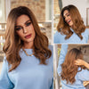 Dark Roots Natural Brown Wavy Lace Front Wig - Smart Wigs Melbourne