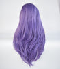 Warm Purple Natural Long Wavy Lace Front Wig - Smart Wigs Brisbane QLD