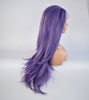 Warm Purple Natural Long Wavy Lace Front Wig - Smart Wigs Brisbane QLD