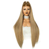 Honey Blonde with Dark Root Silk Straight Lace Front Wig at Smart Wigs QLD
