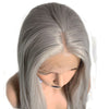 Silver Grey Natural Straight Lace Front Wig - Smart Wigs VIC