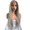Silver Grey Natural Straight Lace Front Wig - Smart Wigs Melbourne VIC