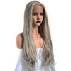 Silver Grey Natural Straight Lace Front Wig - Smart Wigs VIC Australia